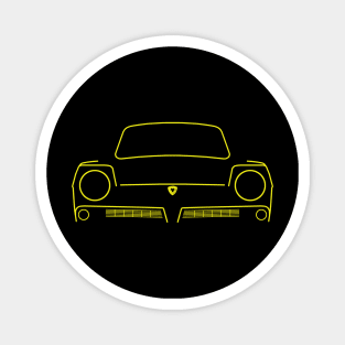 Reliant Regal 1970s classic car yellow outline graphic Magnet